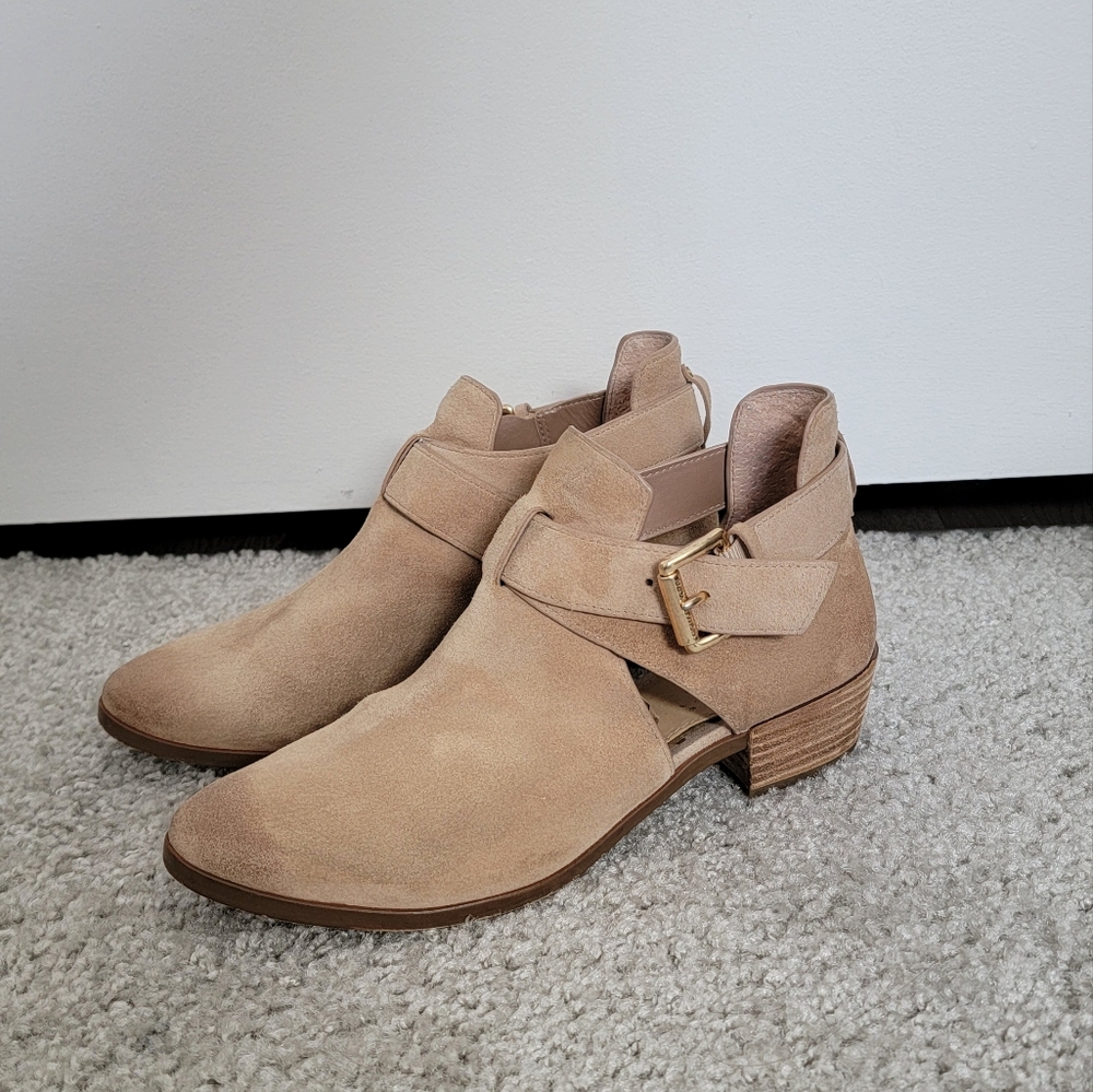 Michael Kors Mercer Cutout Suede Ankle Boot